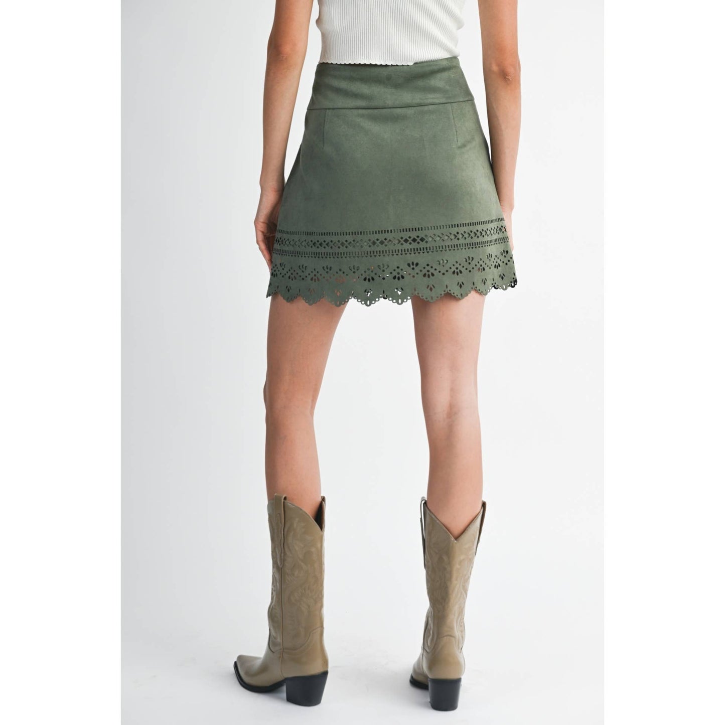 Reagan Laser Cut Skirt