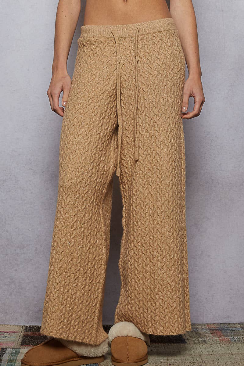 Mona Cable Knit Pants- Two Colors