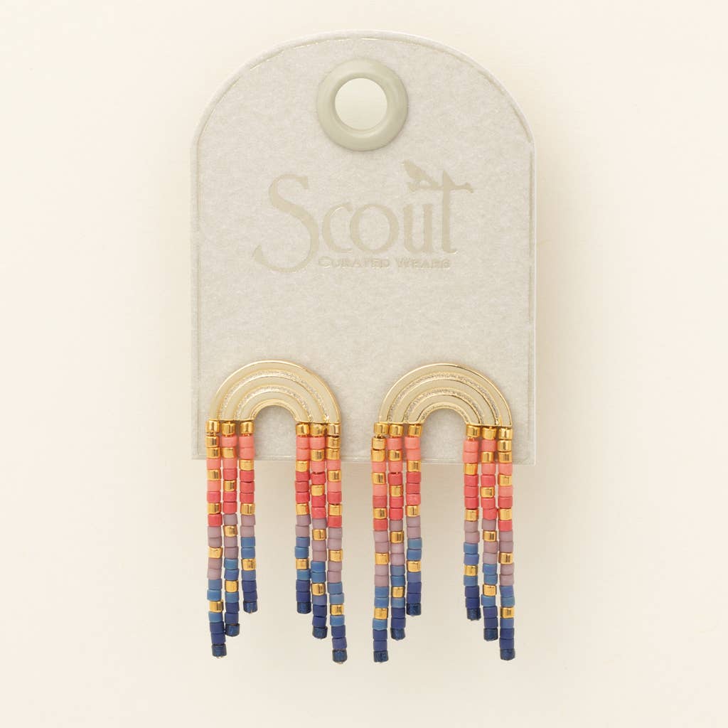 Miyuki Rainbow Fringe Earring - Three Colors