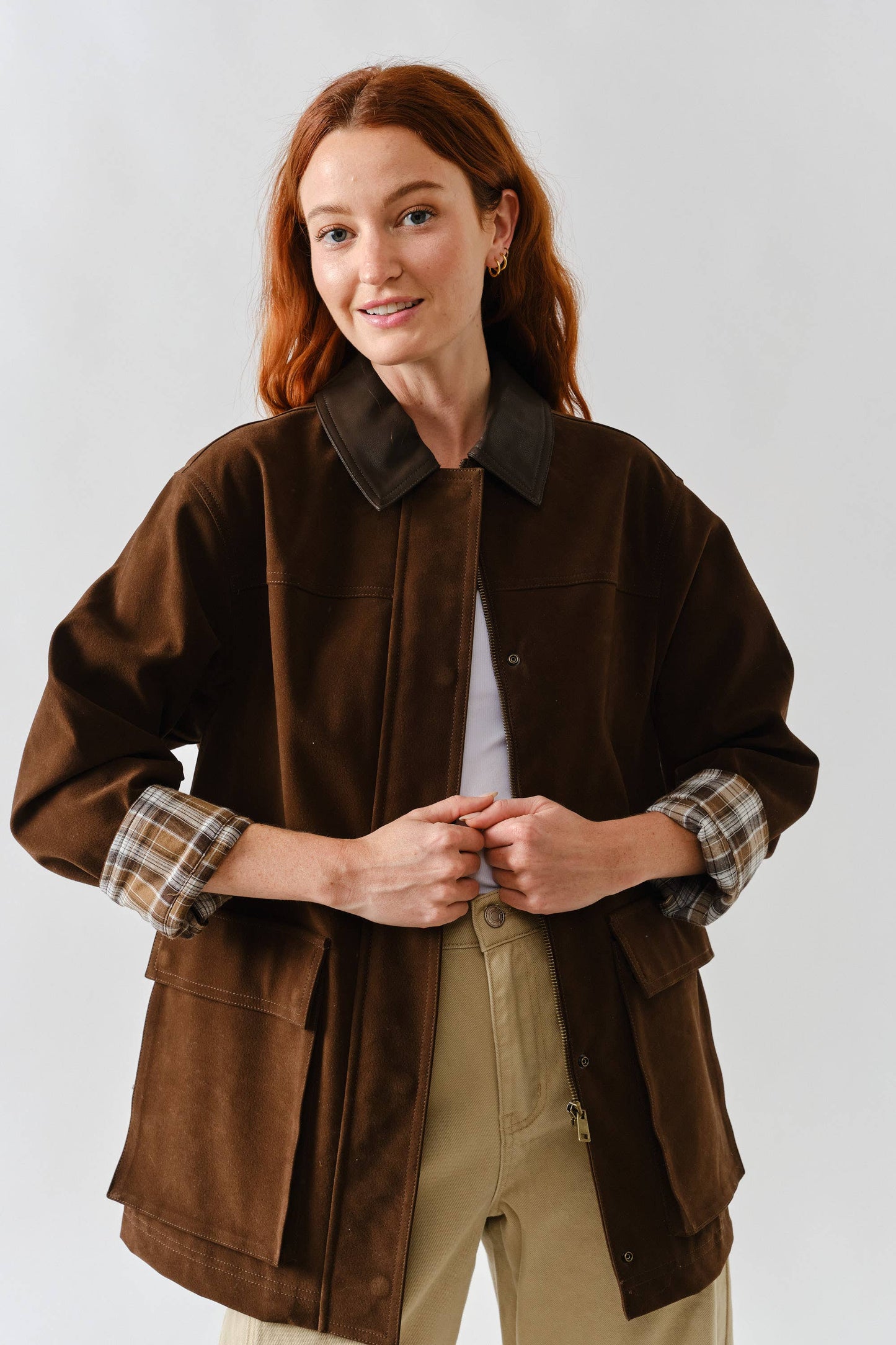 Quinn Contrast Barn Jacket- Two Colors