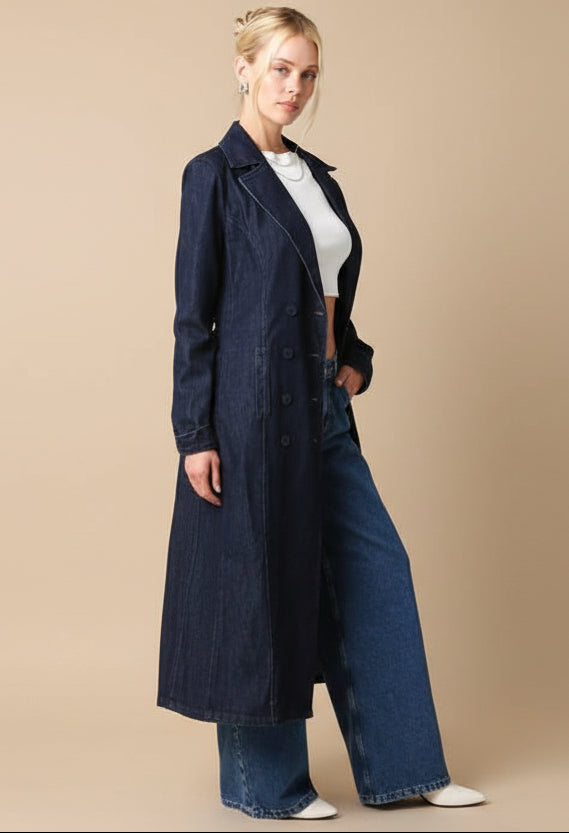 Soho Denim Belted Trench Coat