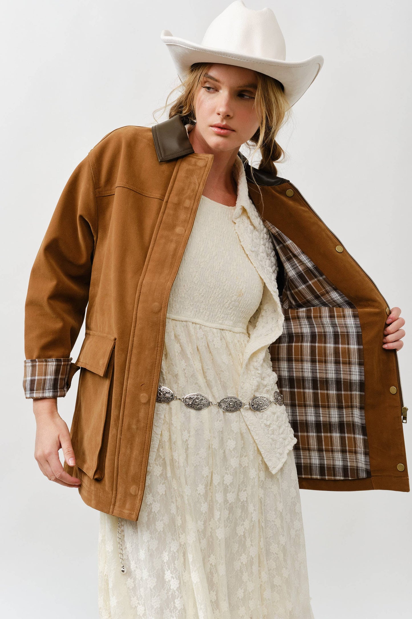 Quinn Contrast Barn Jacket- Two Colors