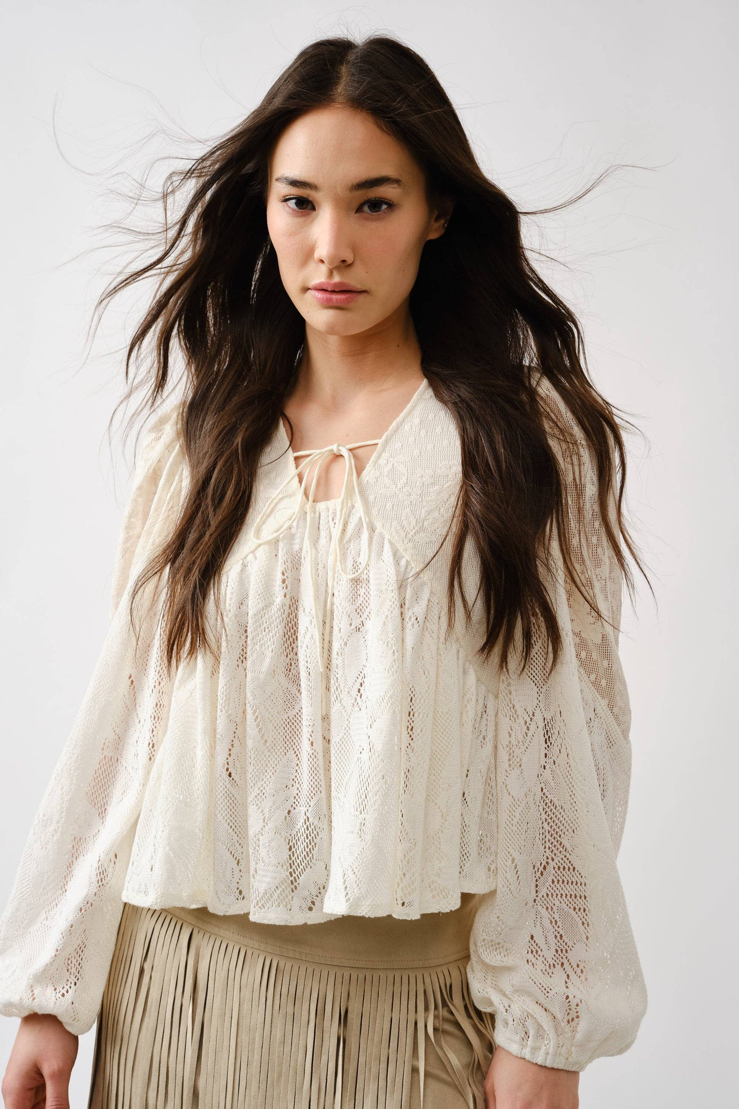 Mona Lace Babydoll Top