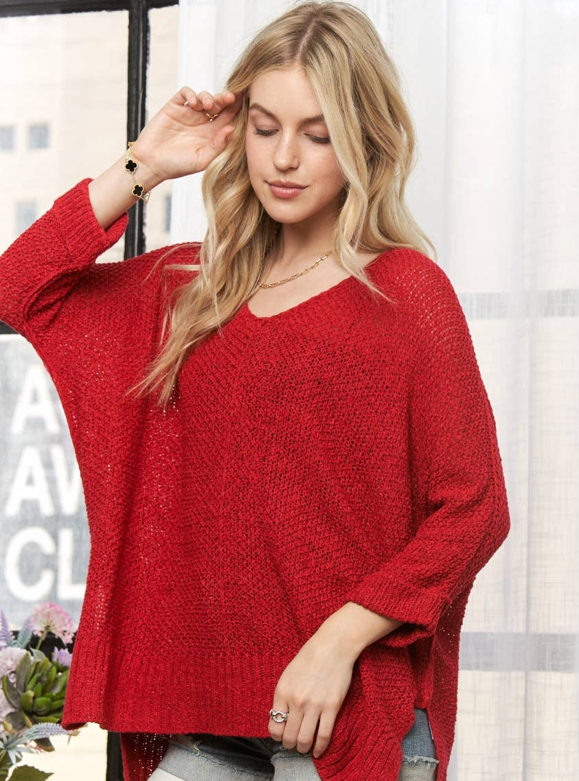 Weekender V Neck Sweater- Two Colors