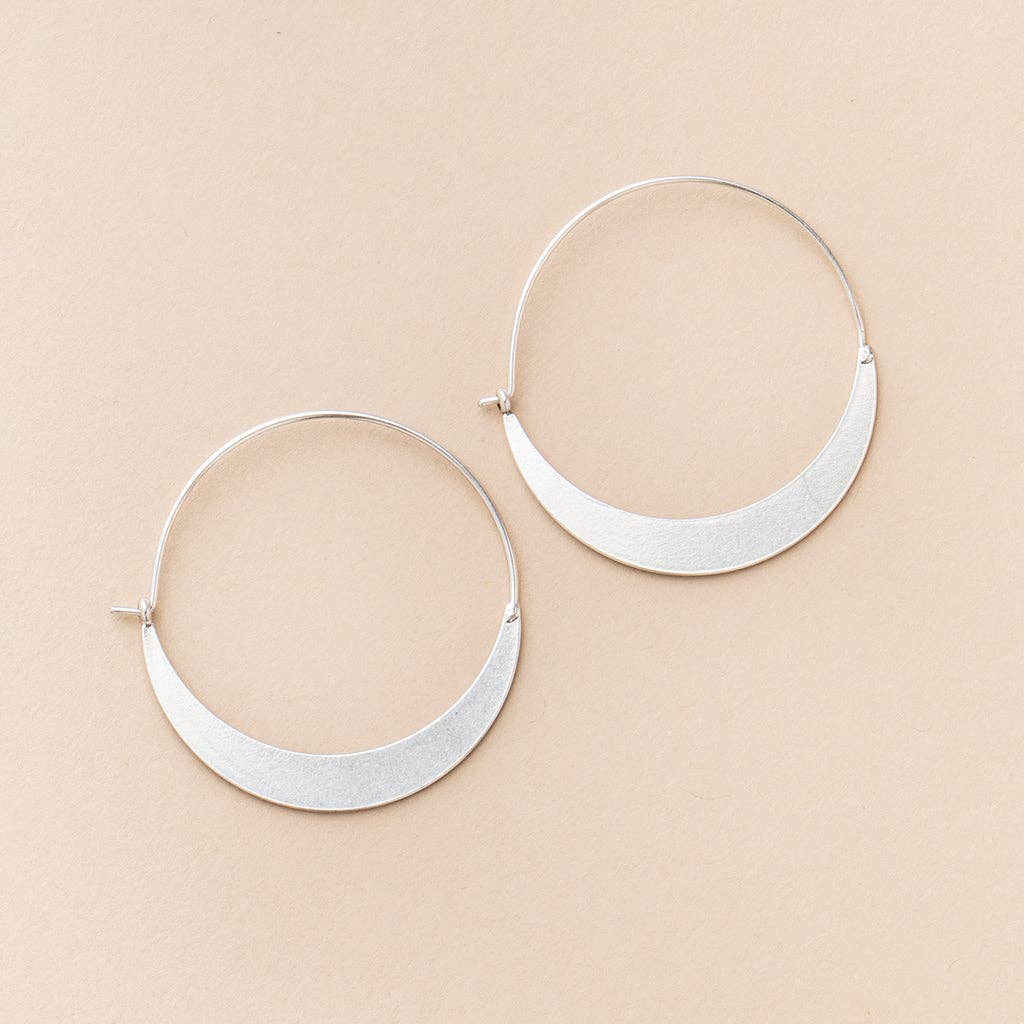 Moonstruck Crescent Hoops - Two Colors