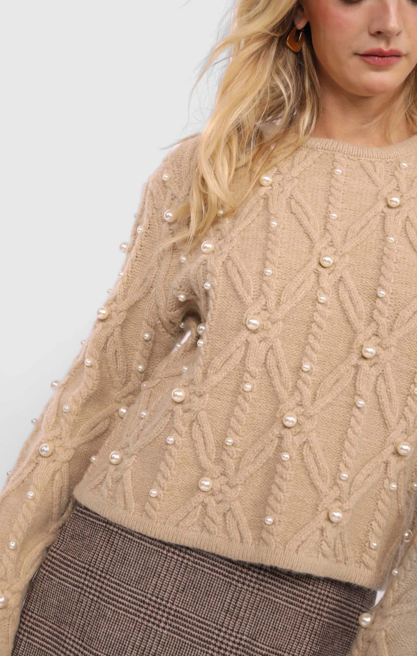 Darla Pearl Embellished Sweater