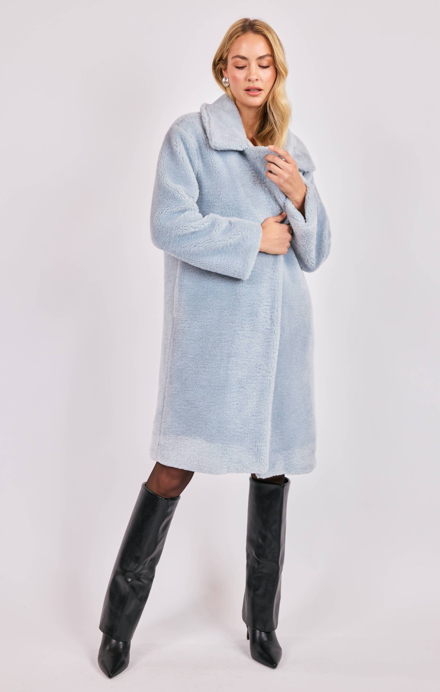 Marquee Lights Faux Shearling Coat