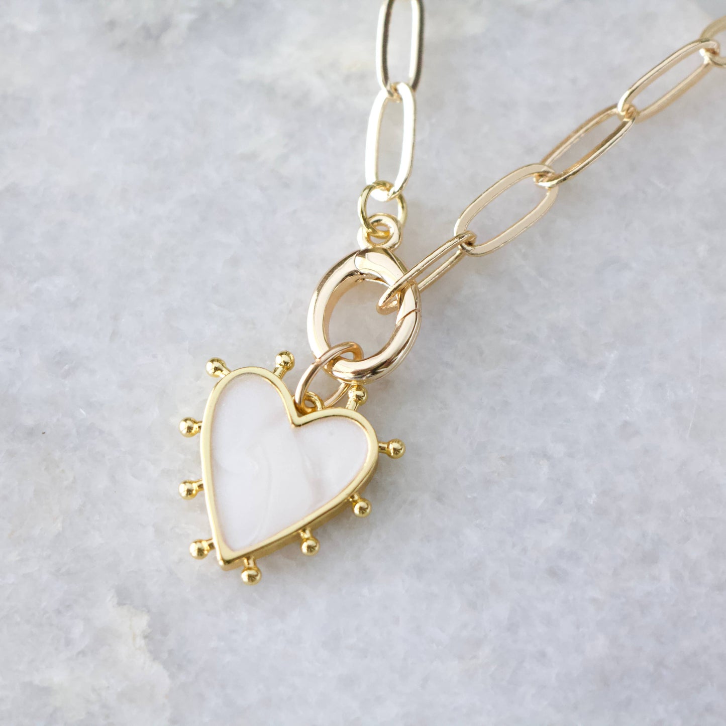Amore Enamel Heart Necklace