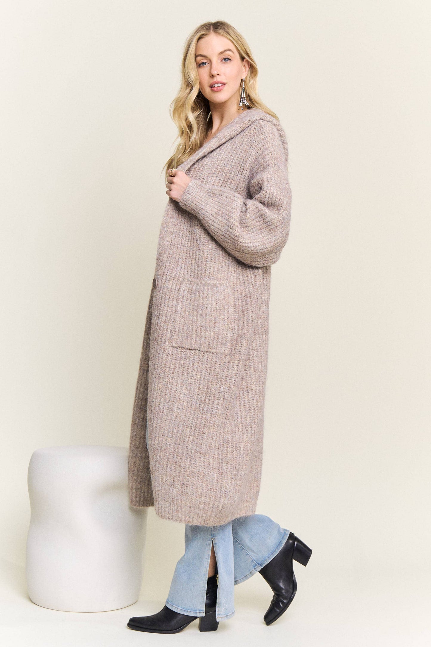 Sasha Hooded Duster Cardigan