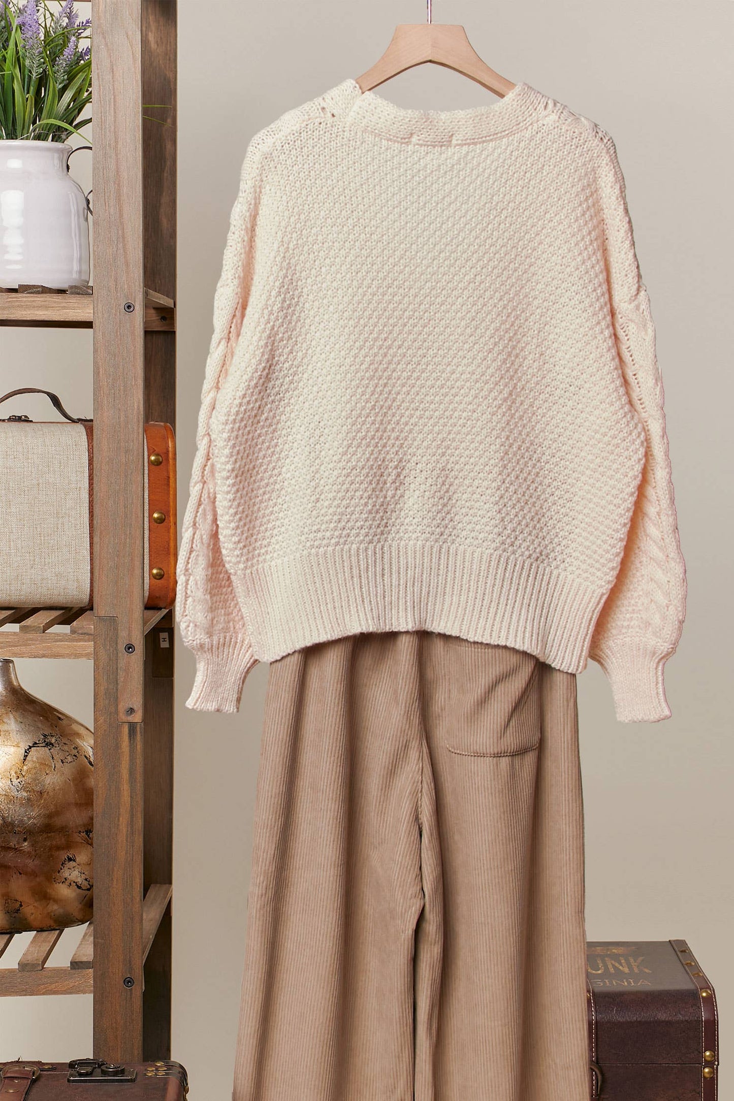 Daisy Cable Knit Cardigan