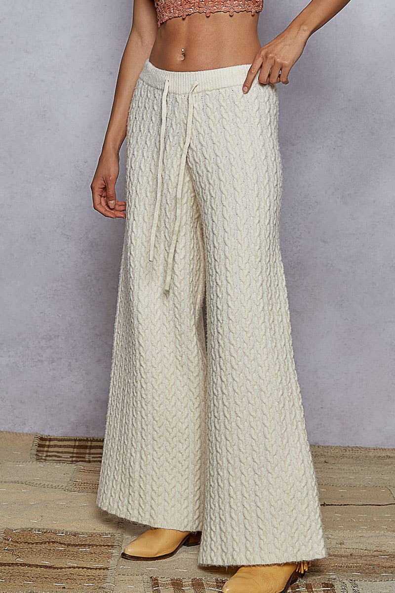 Mona Cable Knit Pants- Two Colors