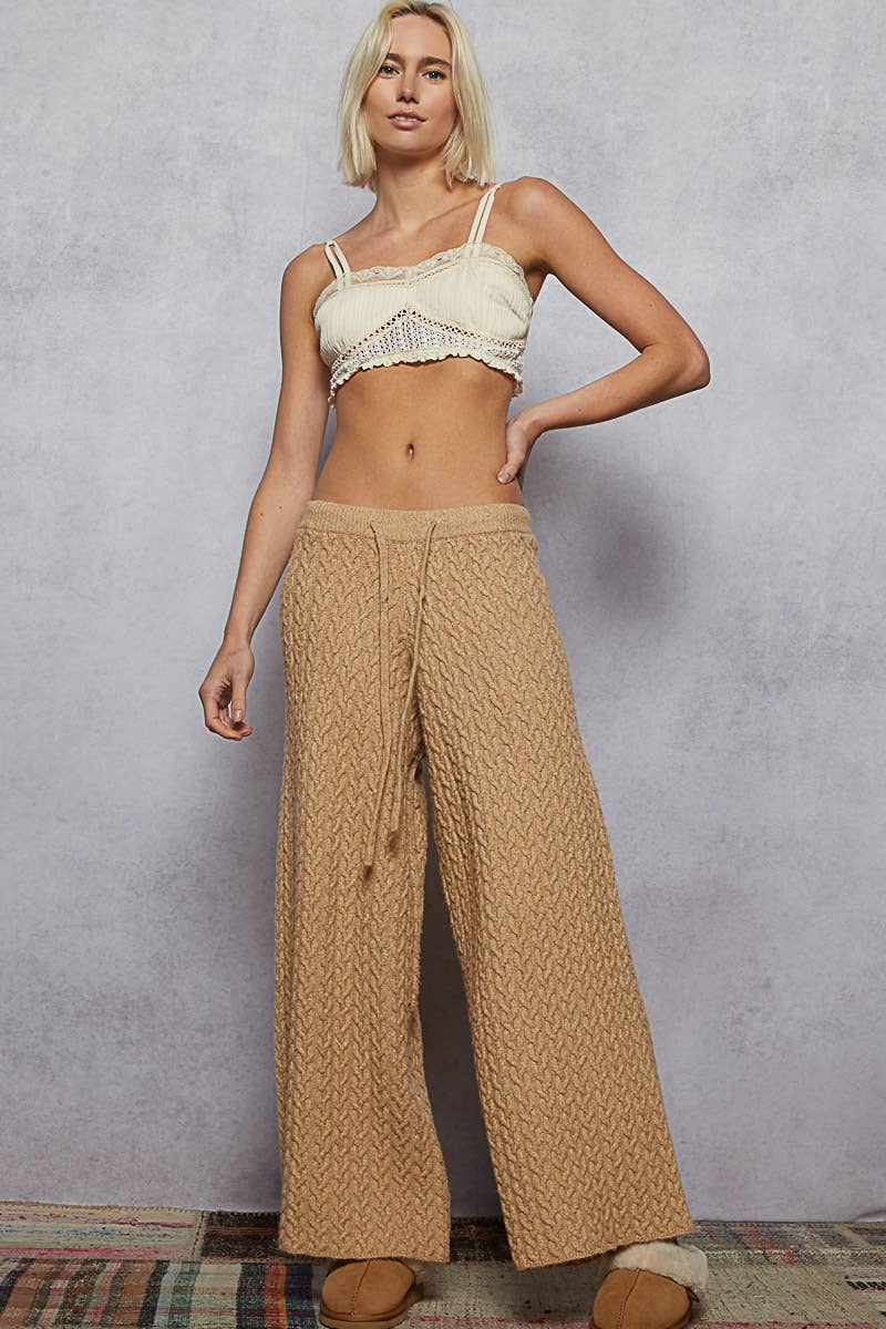 Mona Cable Knit Pants- Two Colors