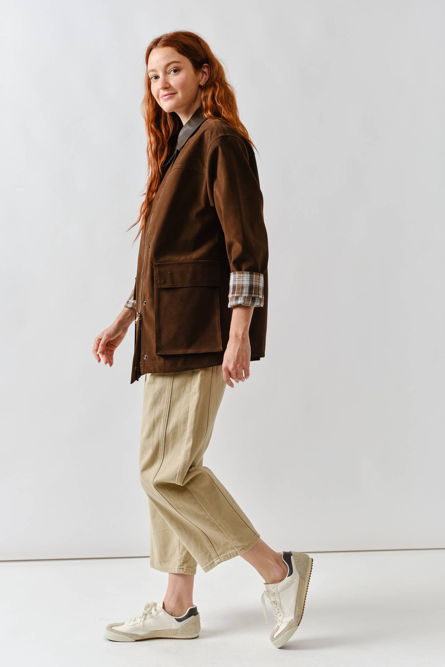 Quinn Contrast Barn Jacket- Two Colors