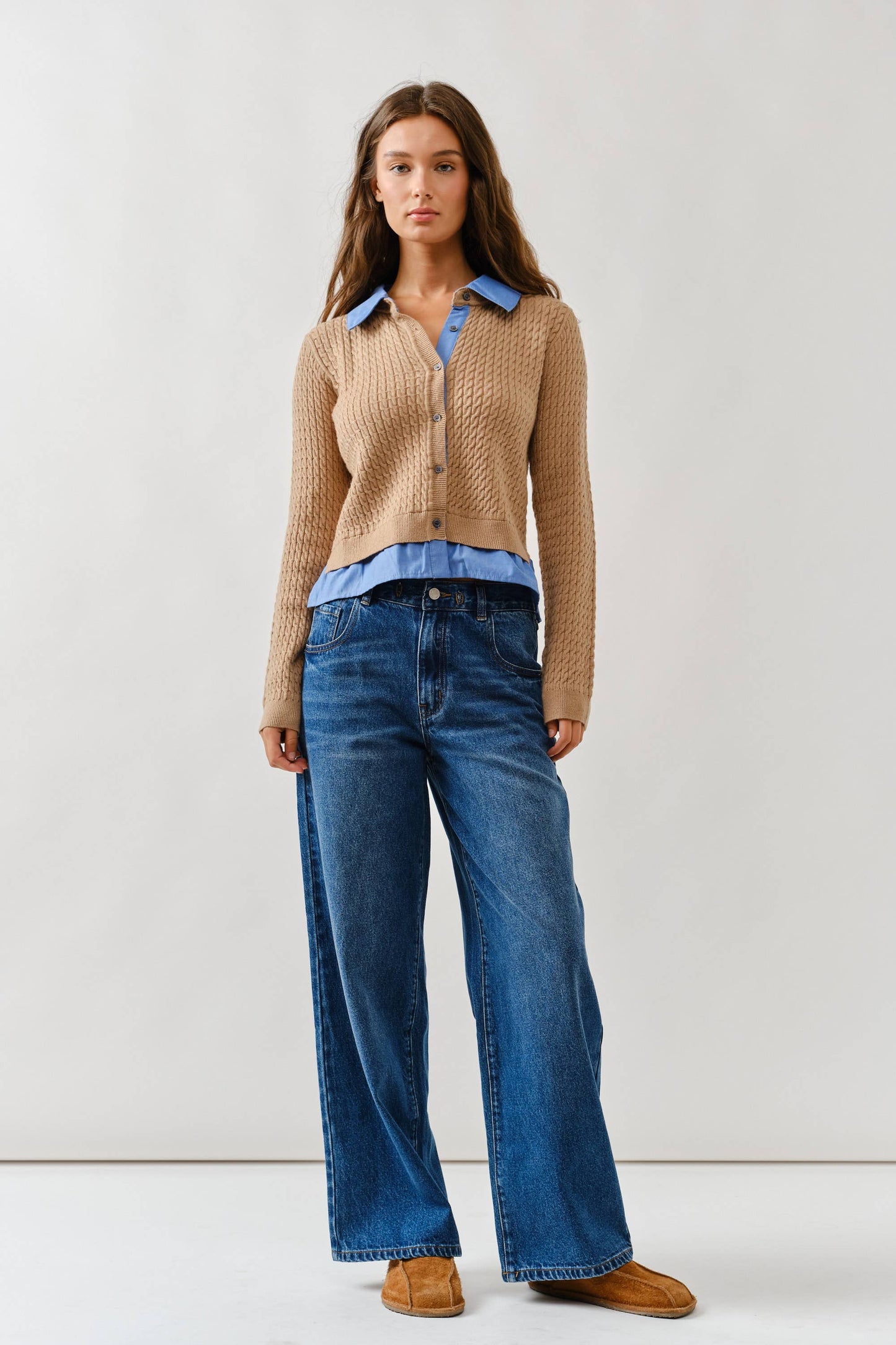 Serena Mixed Media Cardigan