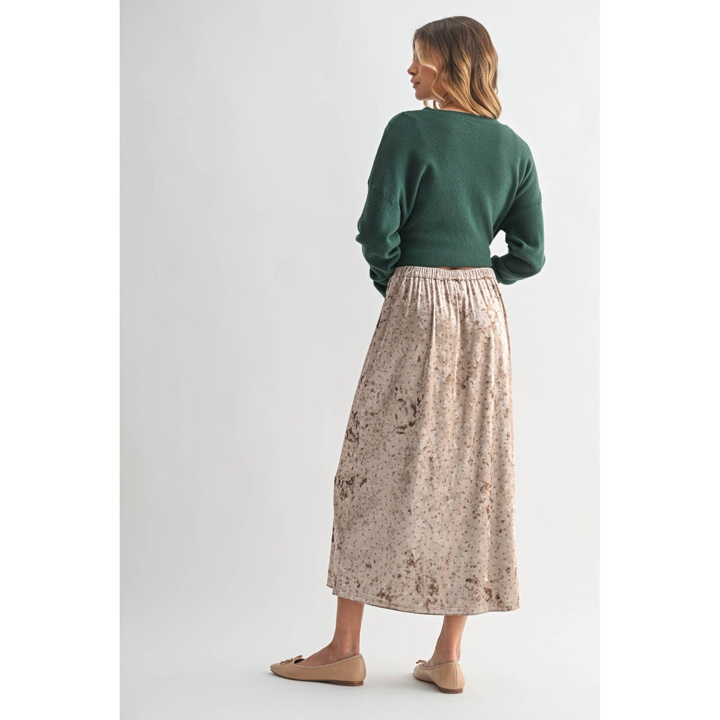 Eva Velvet Midi Skirt