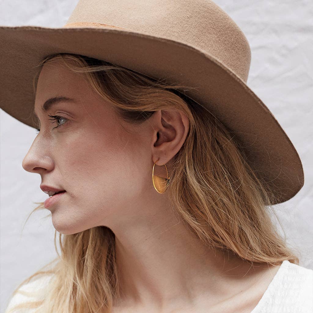 Lunar Hoop Earrings - Two colors