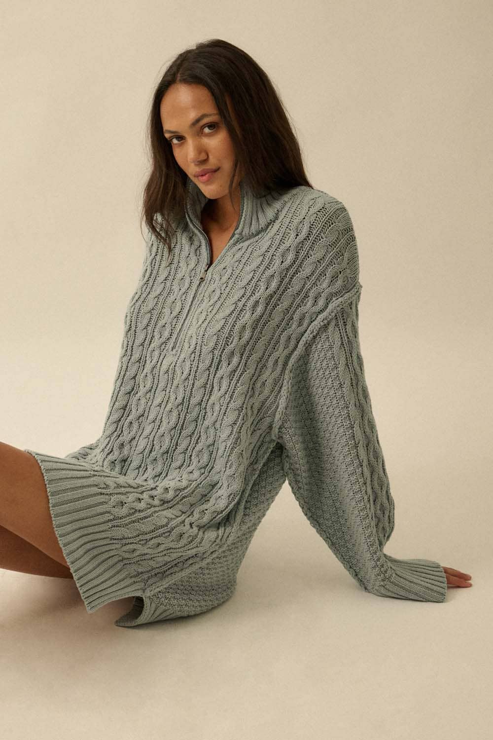 Shay Cable-Knit Mini Dress - Two Colors