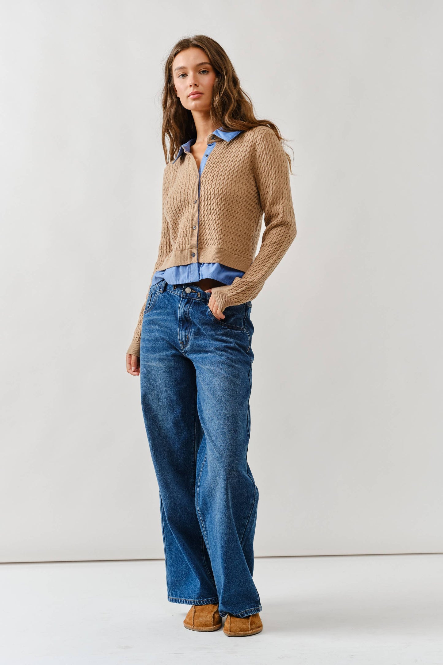 Serena Mixed Media Cardigan