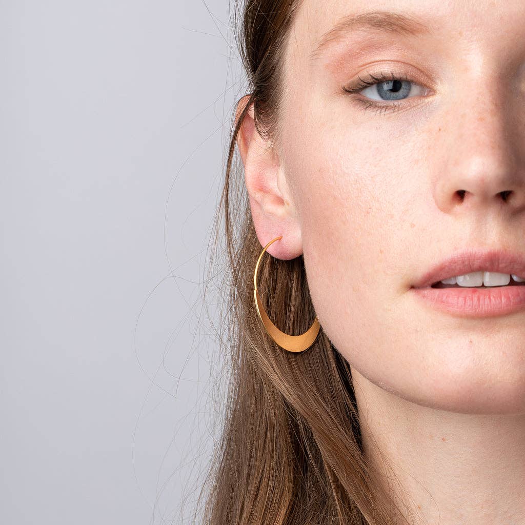 Moonstruck Crescent Hoops - Two Colors