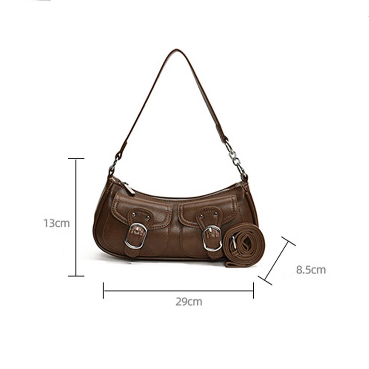 Brooklyn Buckle Shoulder Bag - Two Colors
