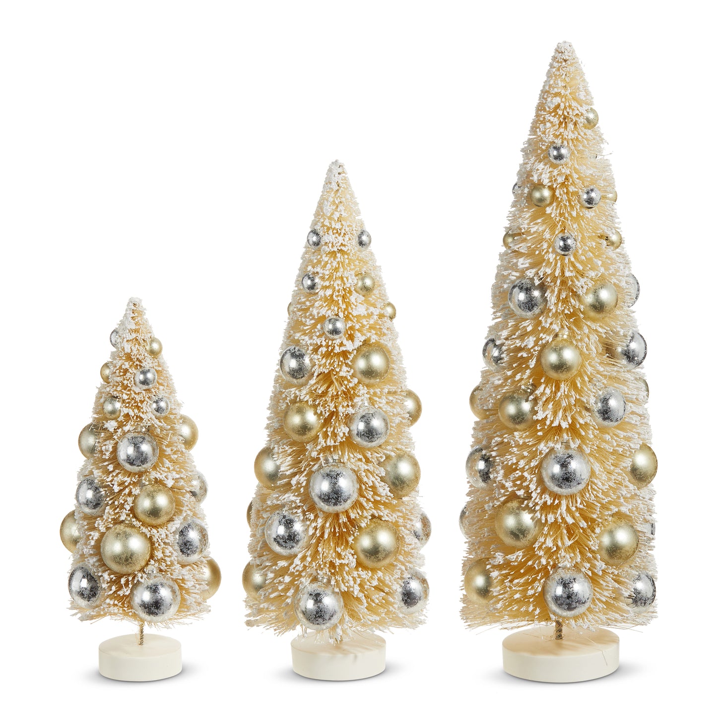 Vintage Ball Ornaments Bottle Brush Trees