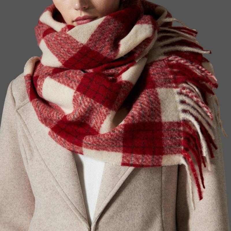 Fireside Retro Plaid Scarf