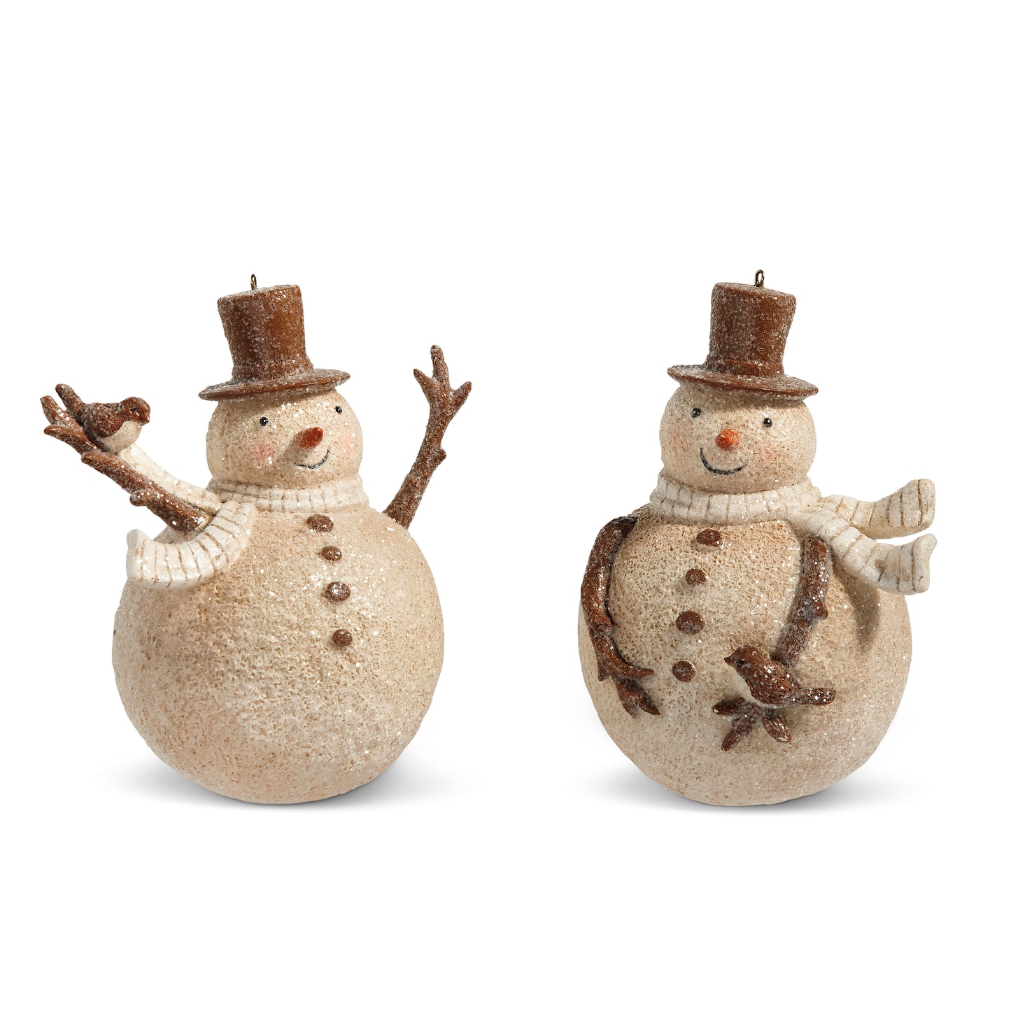 Old World Frost Snowman Ornaments