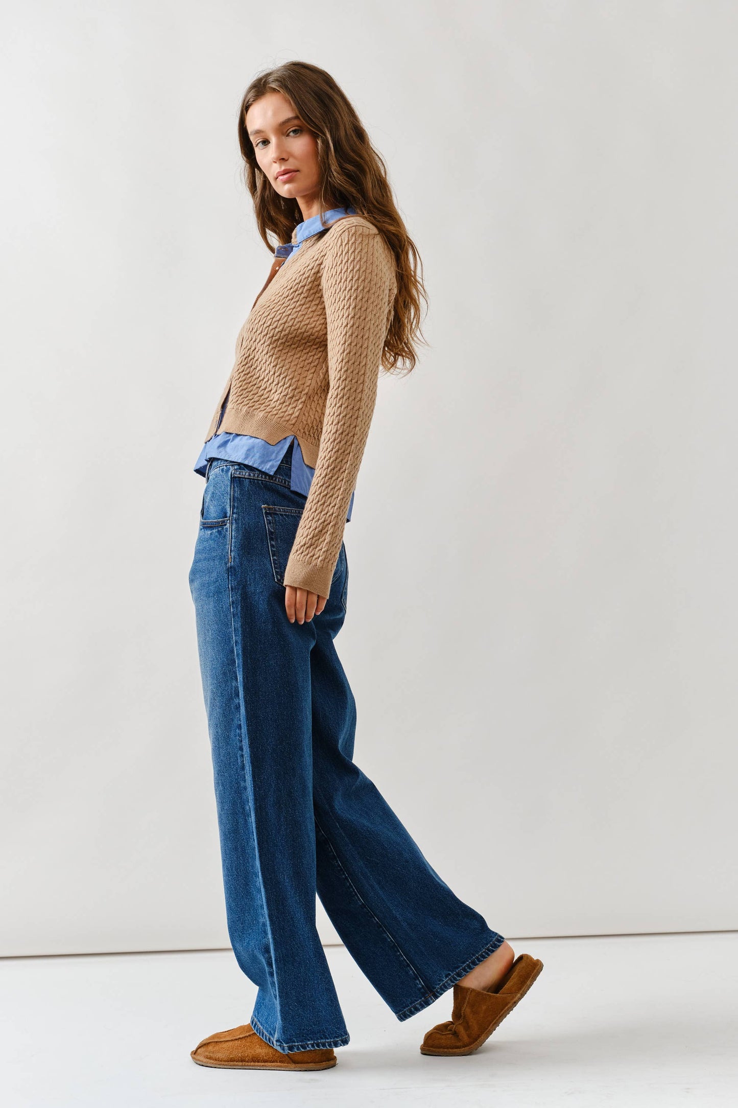 Serena Mixed Media Cardigan