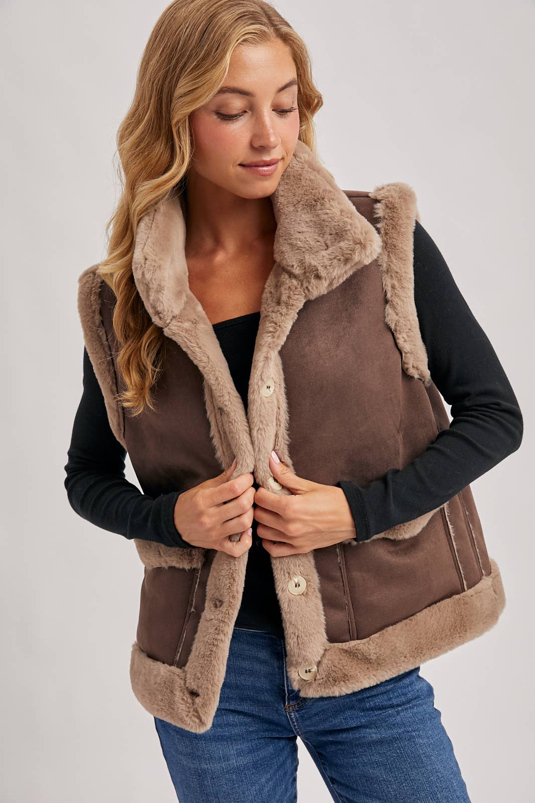 Blake Suede & Fur Vest