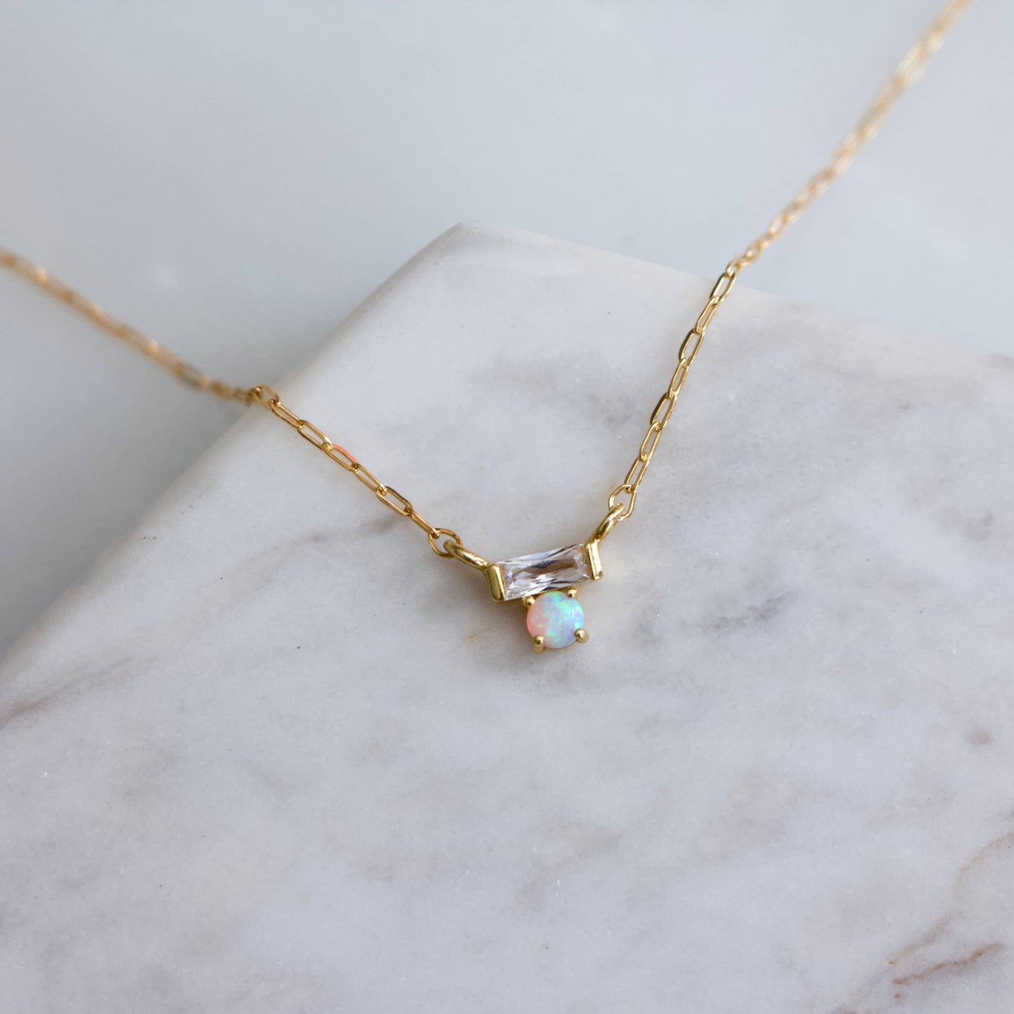 Love Is Eternal Opal Necklace