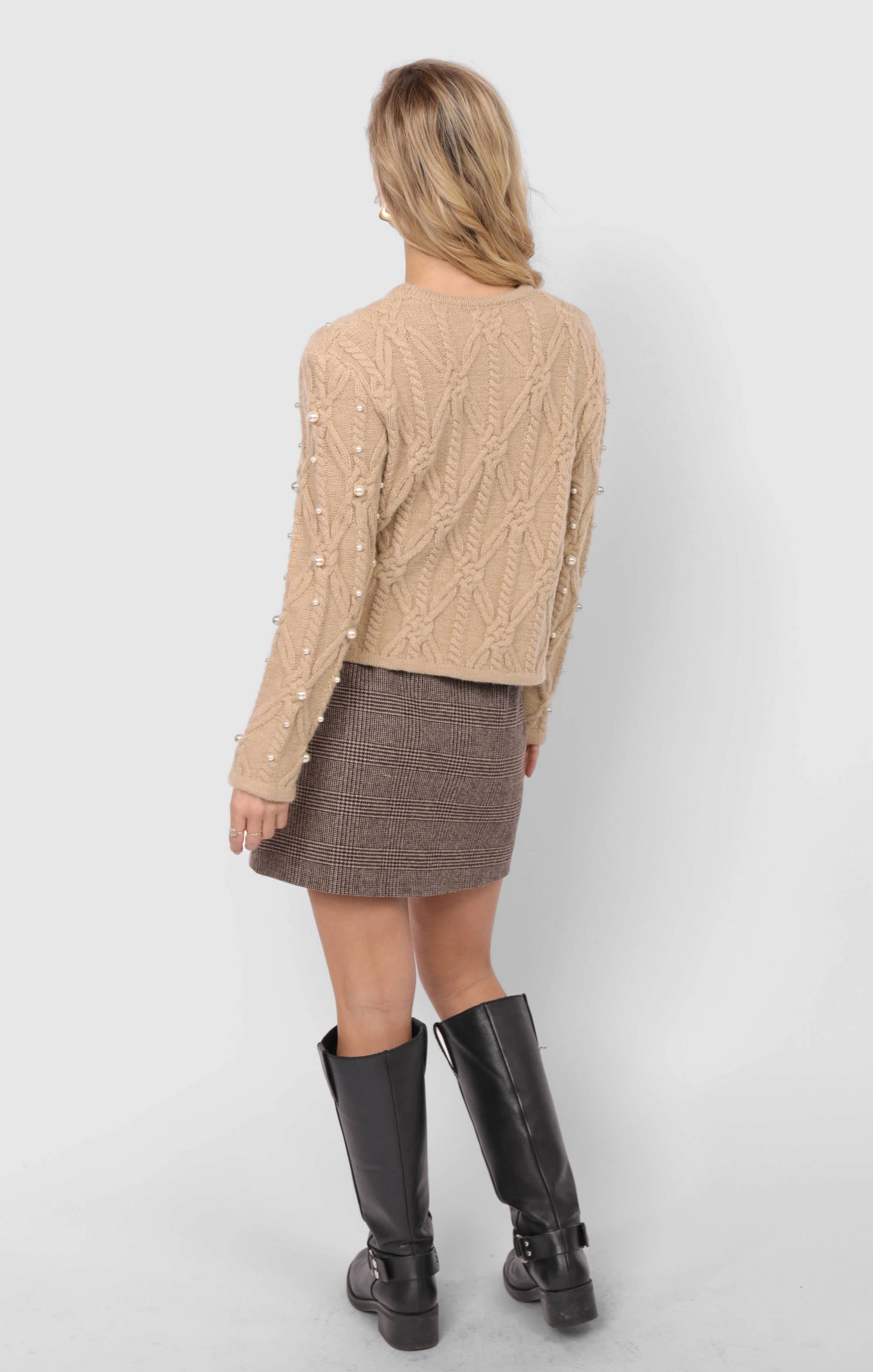 Darla Pearl Embellished Sweater