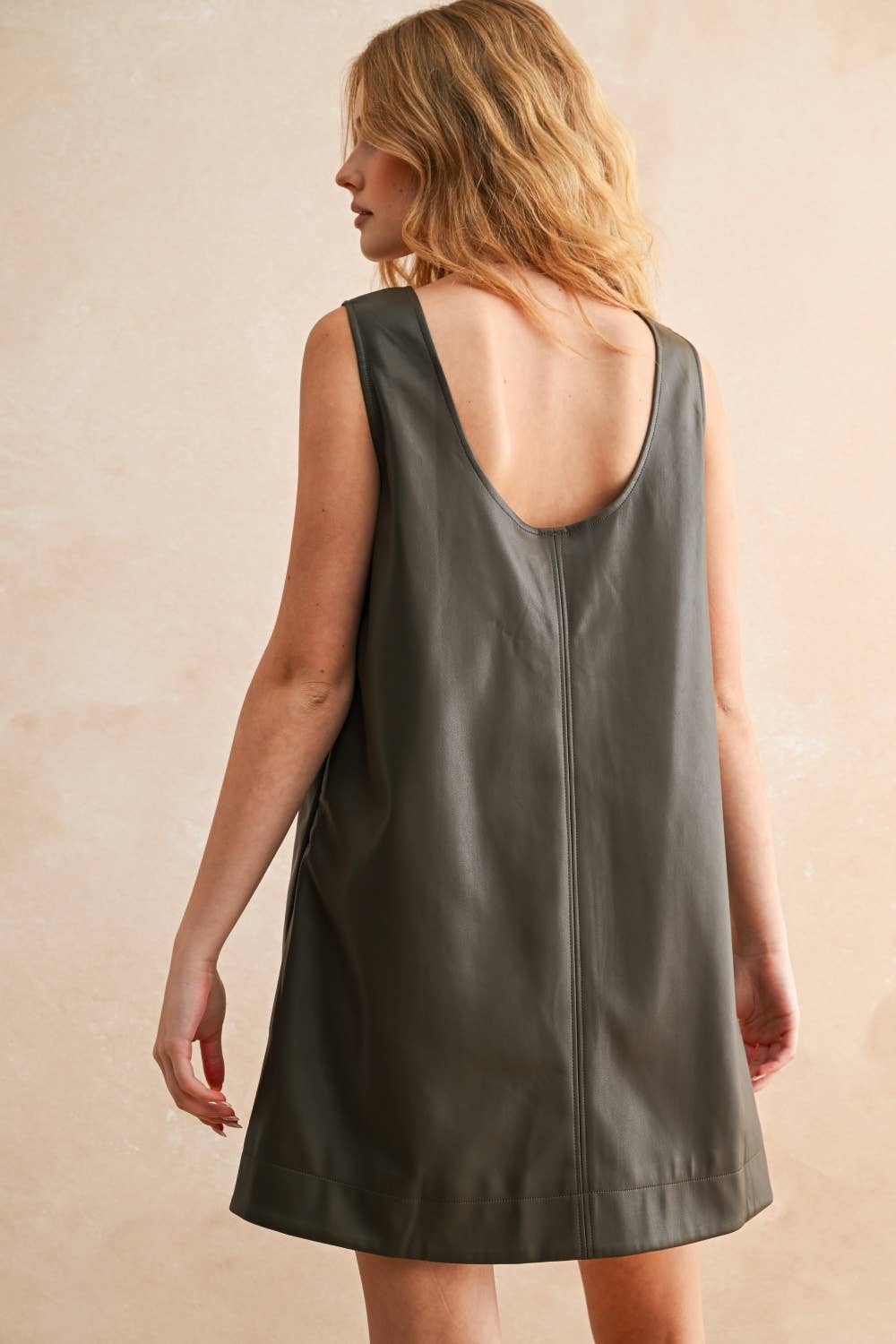 Aniston Leather Jumper Dress