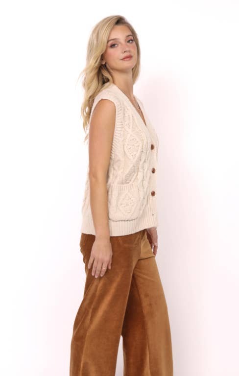 Chloe Cable Knit Vest