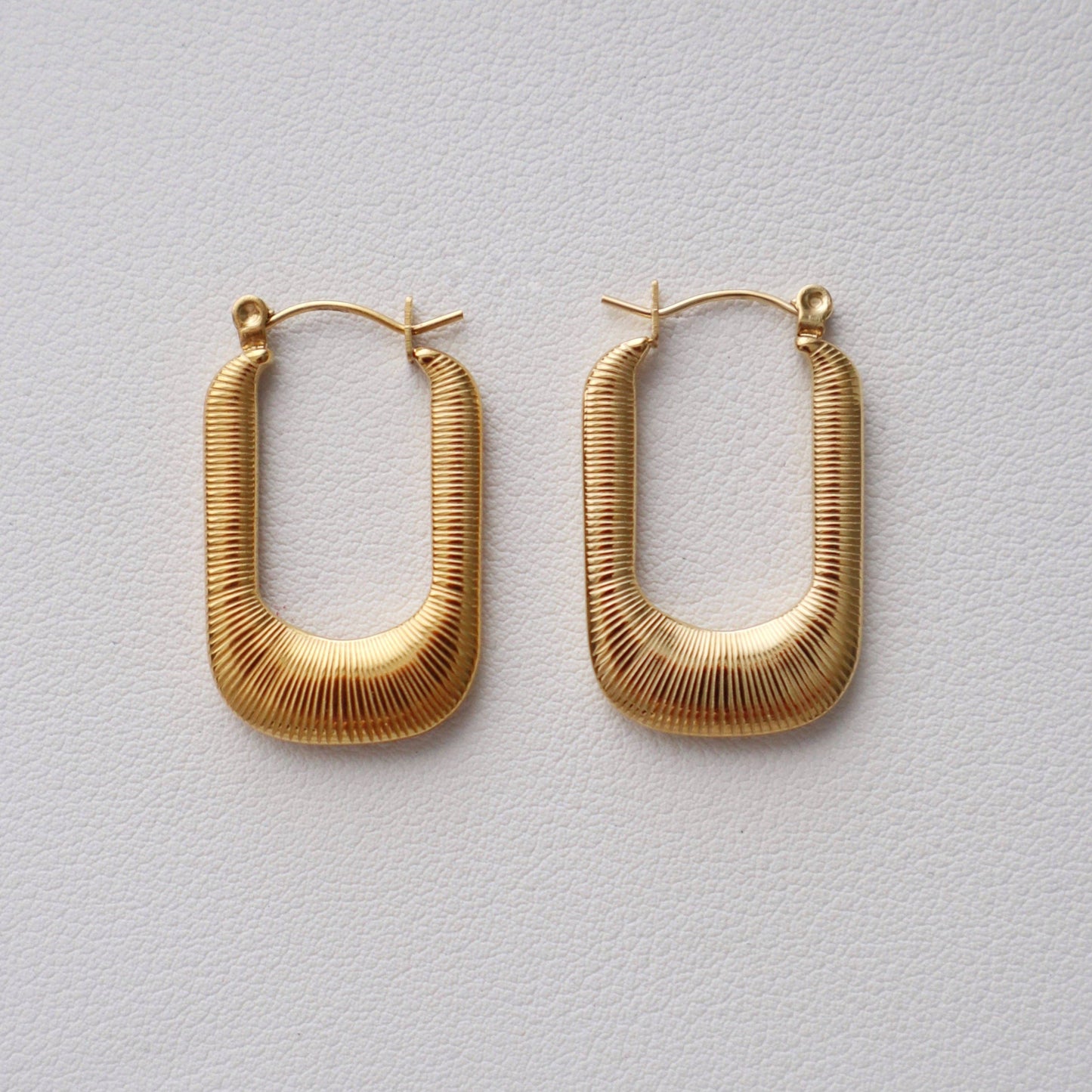 Luna Textured Hoops