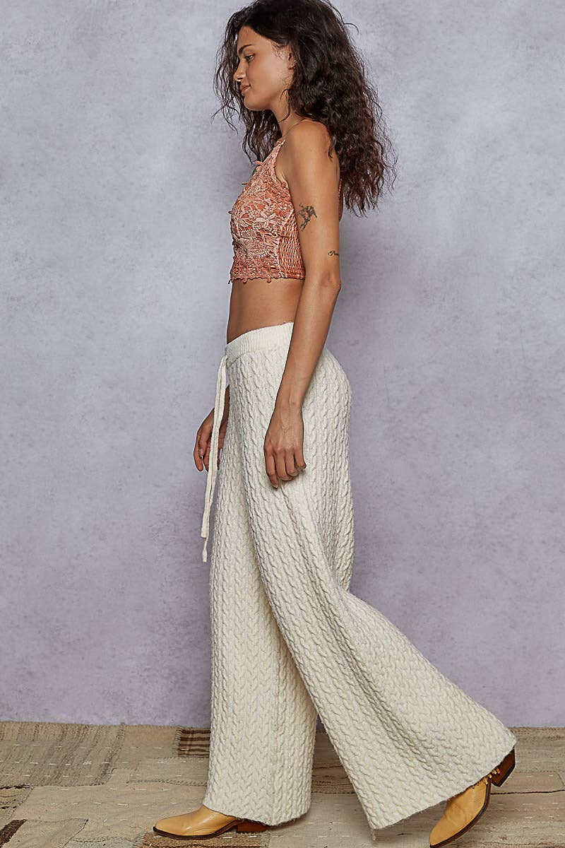 Mona Cable Knit Pants- Two Colors