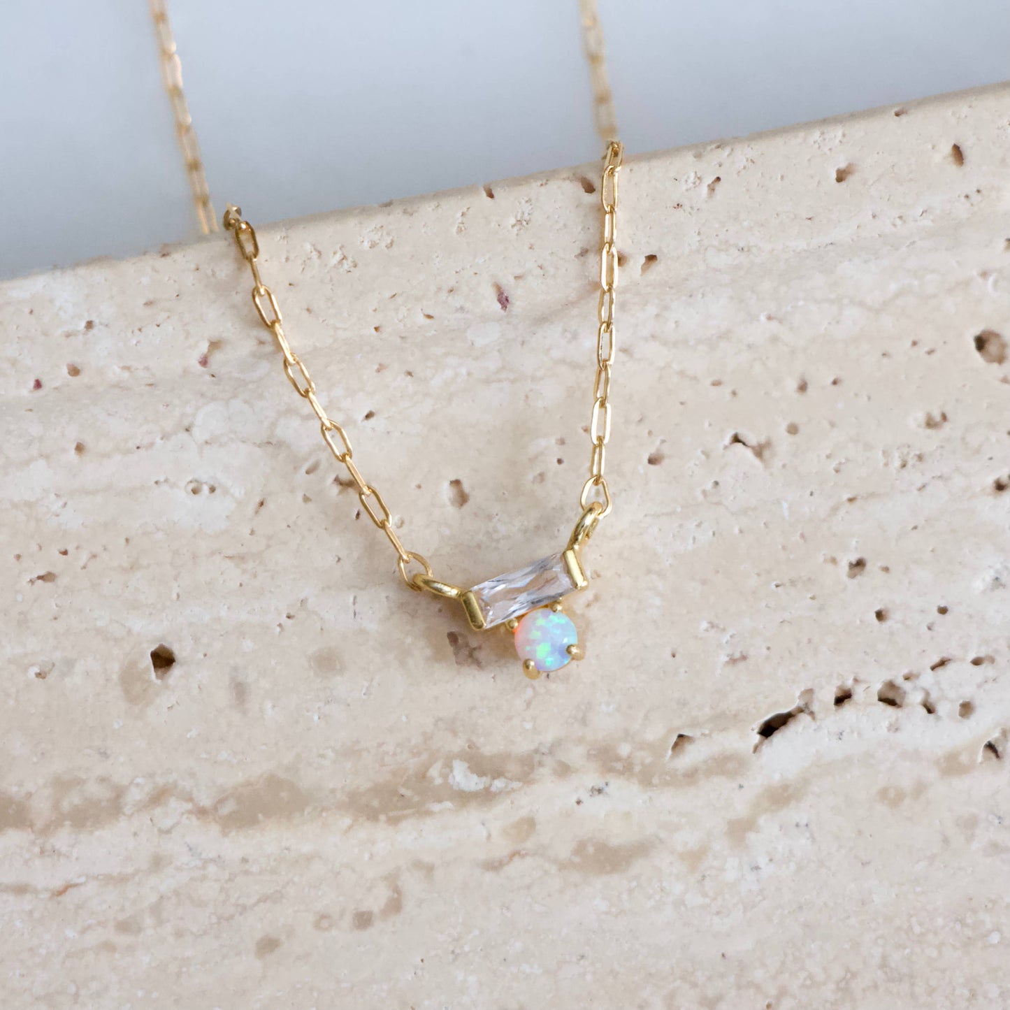 Love Is Eternal Opal Necklace