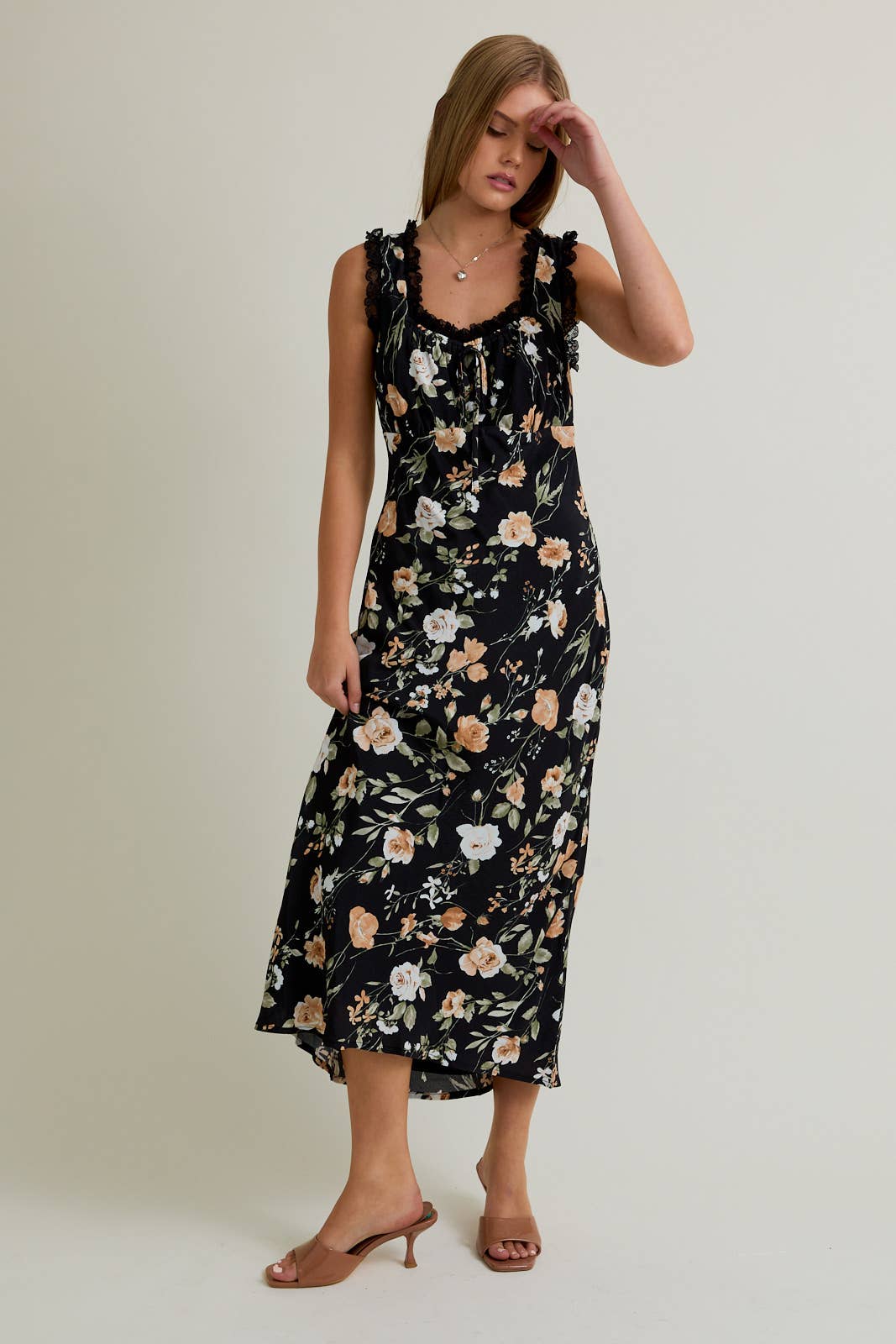 Sasha Lace Trim Dress