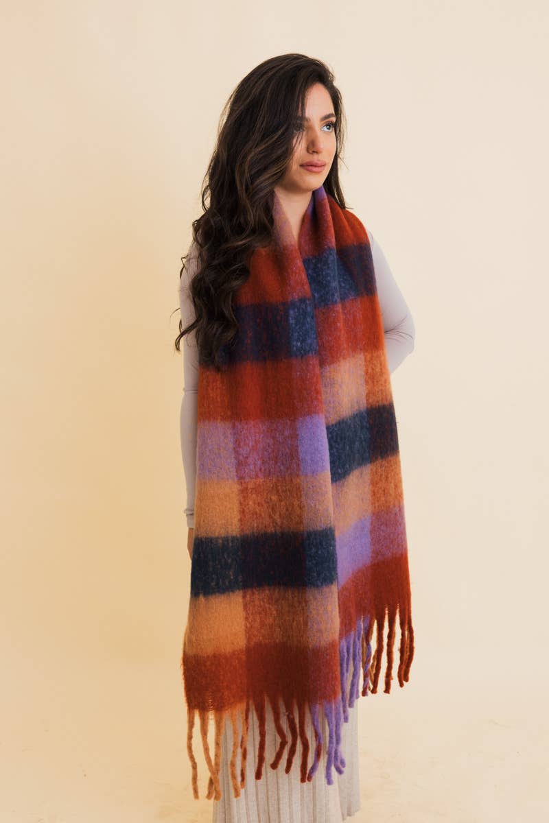 Cozy Breeze Oversized Fringe Scarf - Three Colors