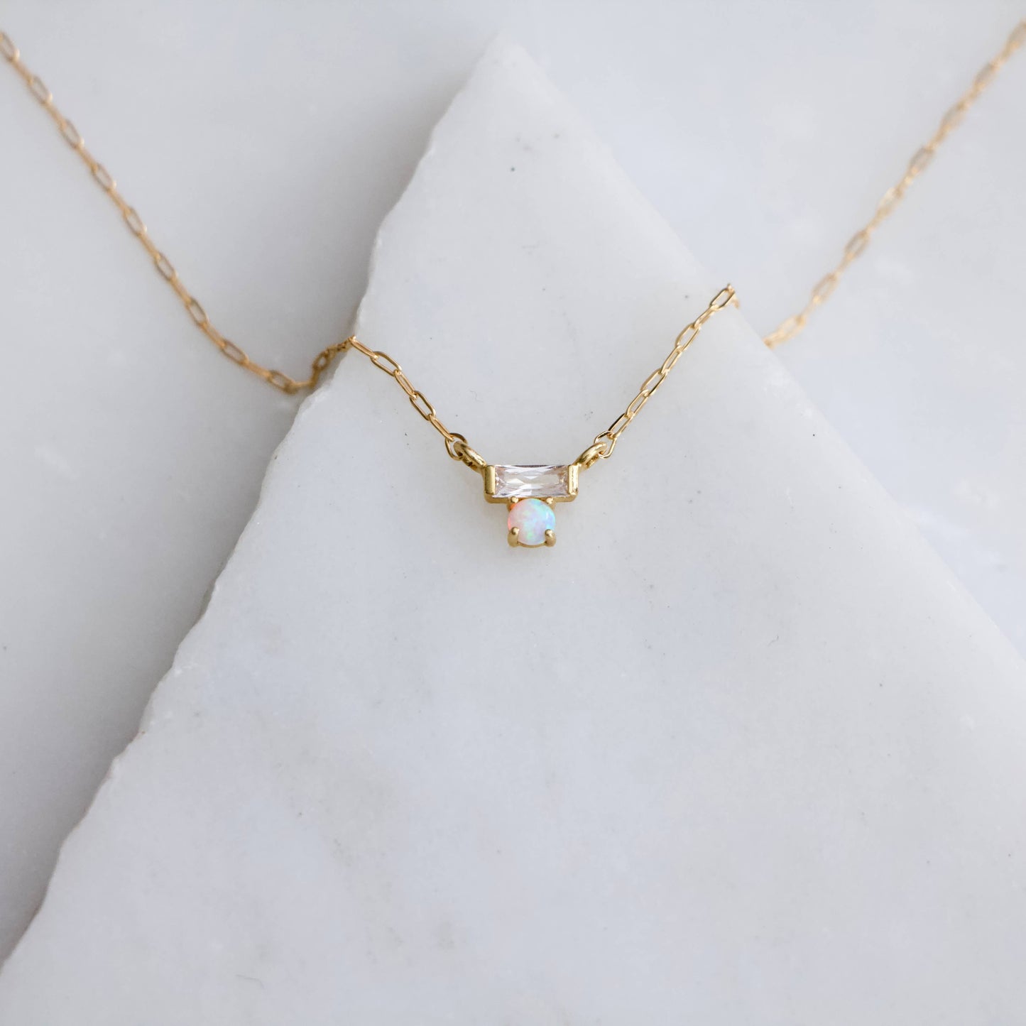 Love Is Eternal Opal Necklace
