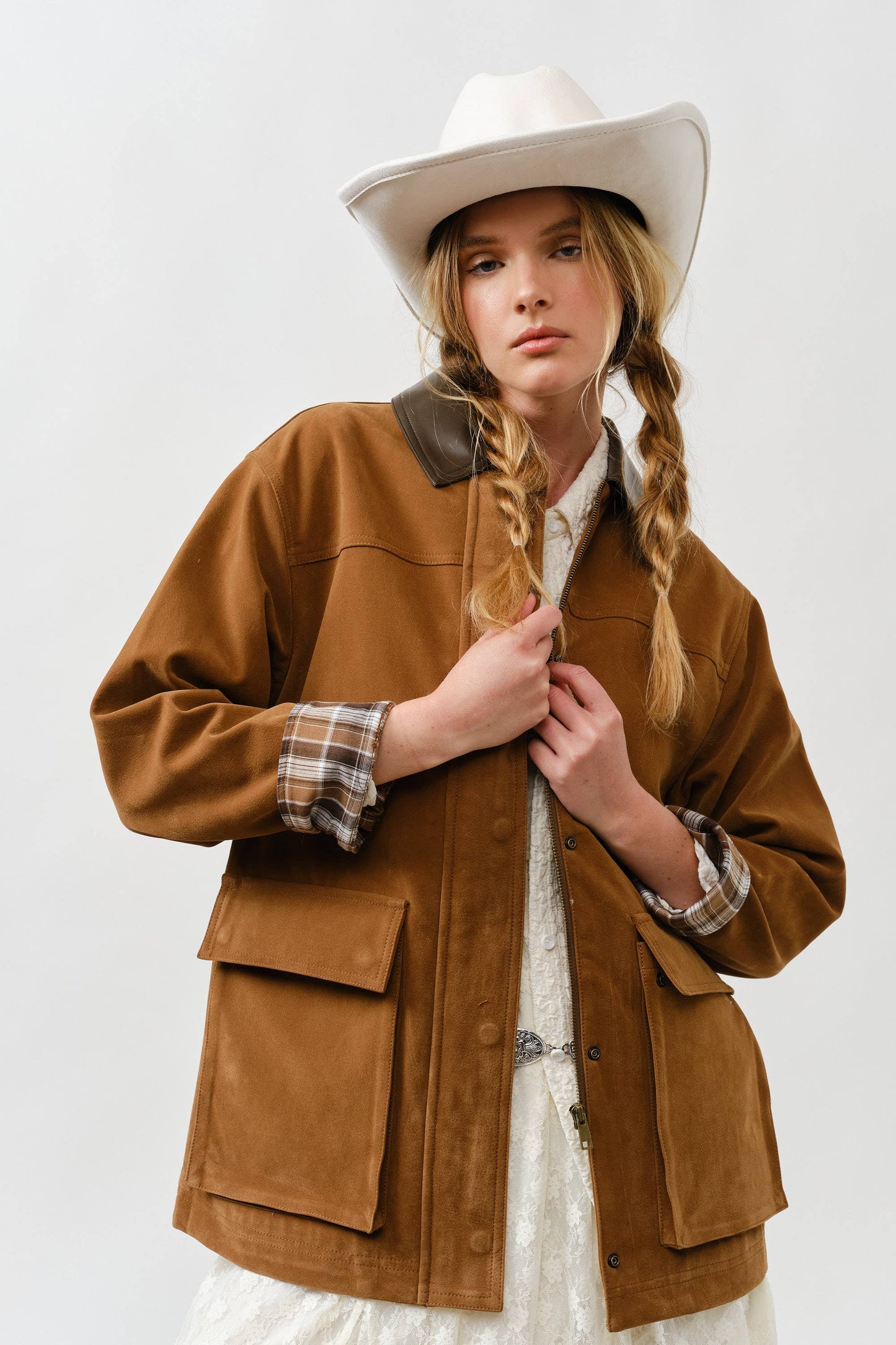 Quinn Contrast Barn Jacket- Two Colors