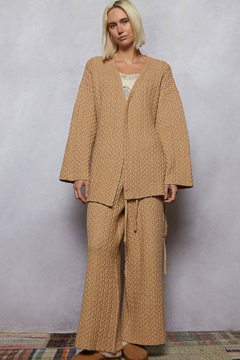 Mona Cable Knit Pants- Two Colors