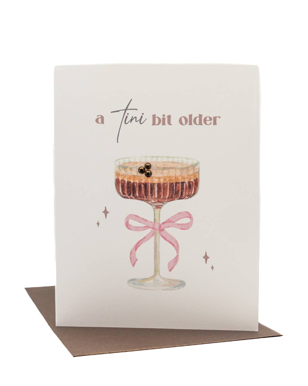 'Tini Bit Older' Espresso Martini Birthday Card