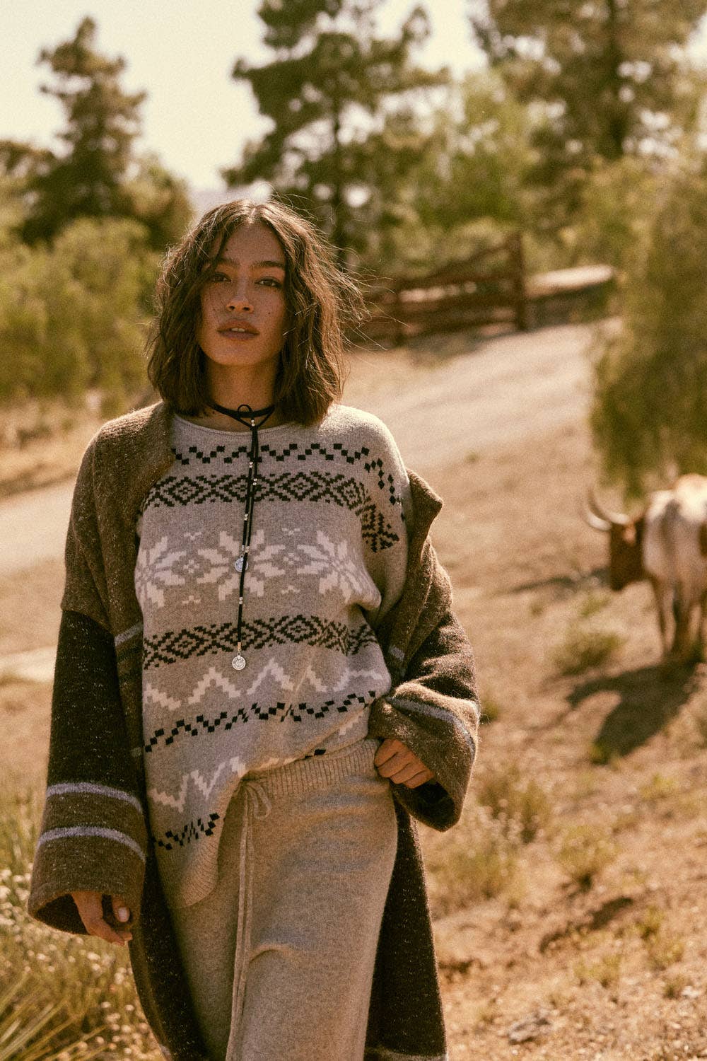 Alpine Snowflake Roll-Neck Sweater