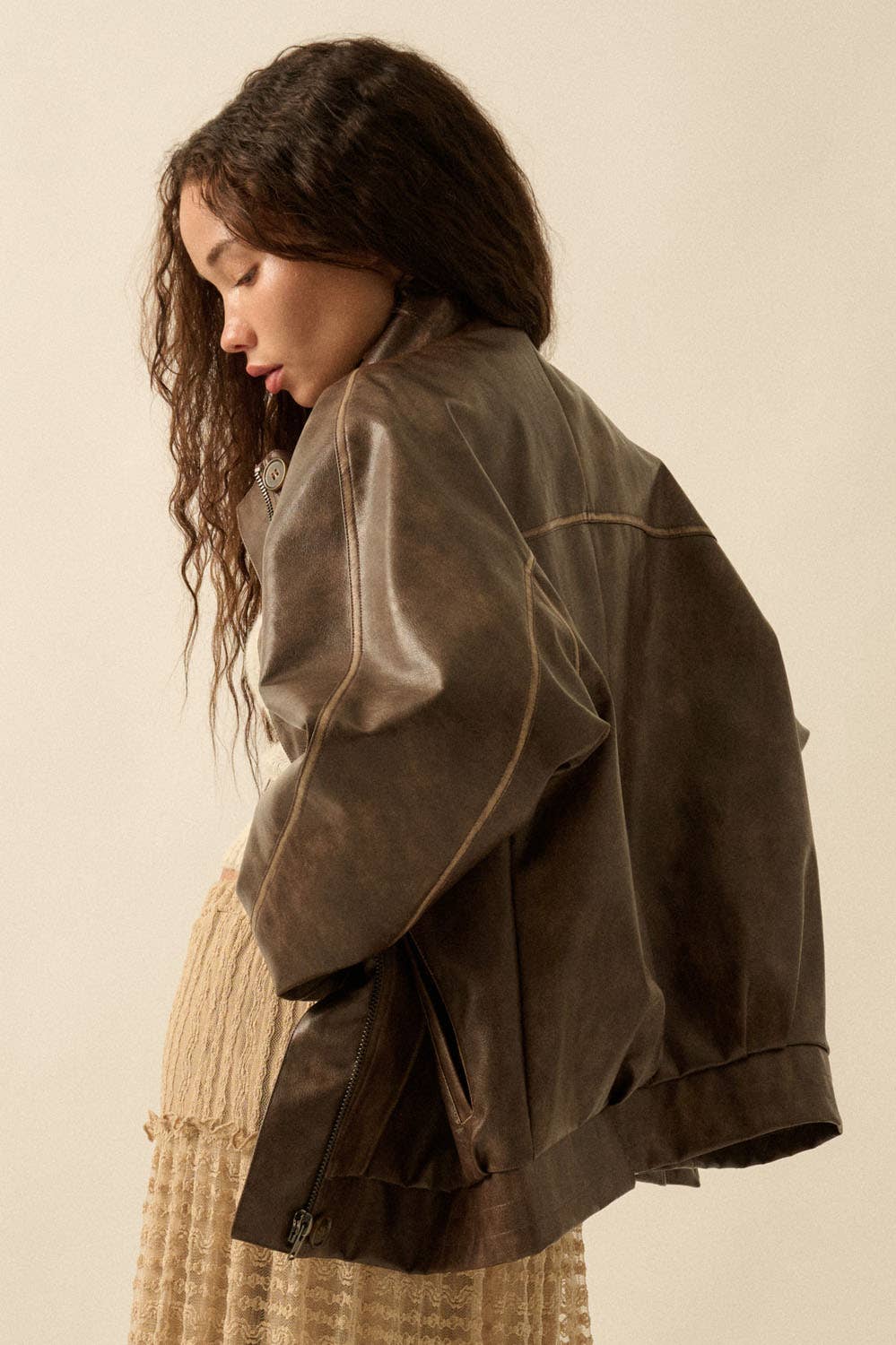 Meredith Leather Piping Jacket