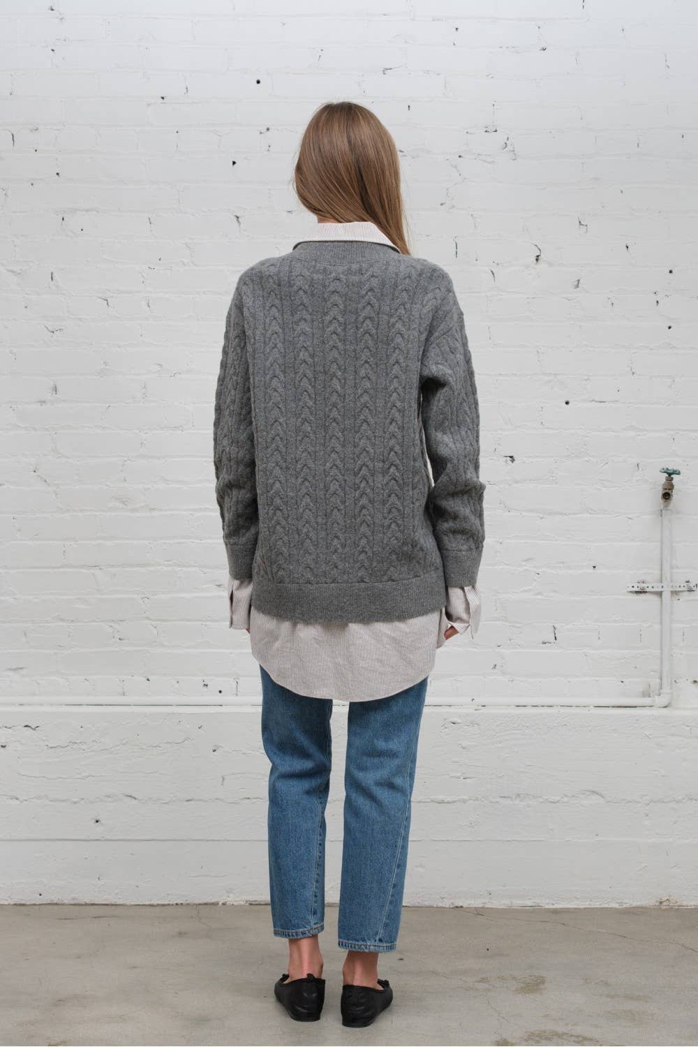 Kelsey Cable Sweater Shirt Dress