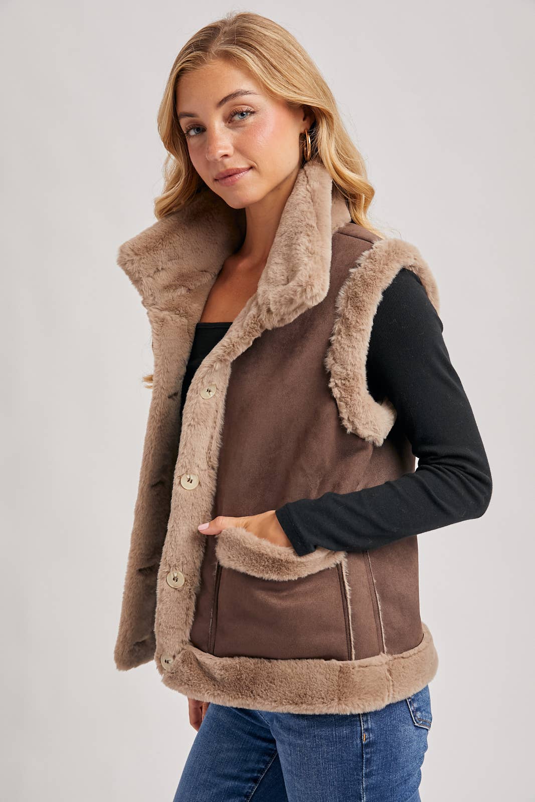 Blake Suede & Fur Vest