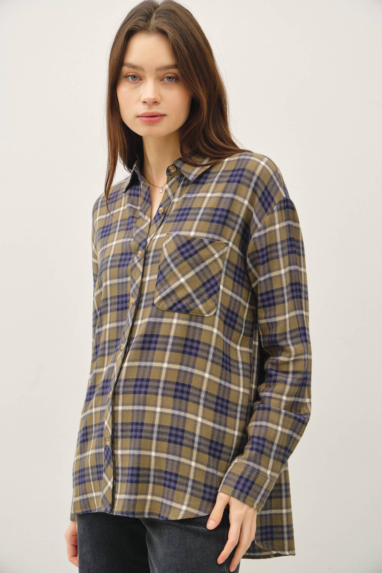 Drea Plaid Tunic Shirt