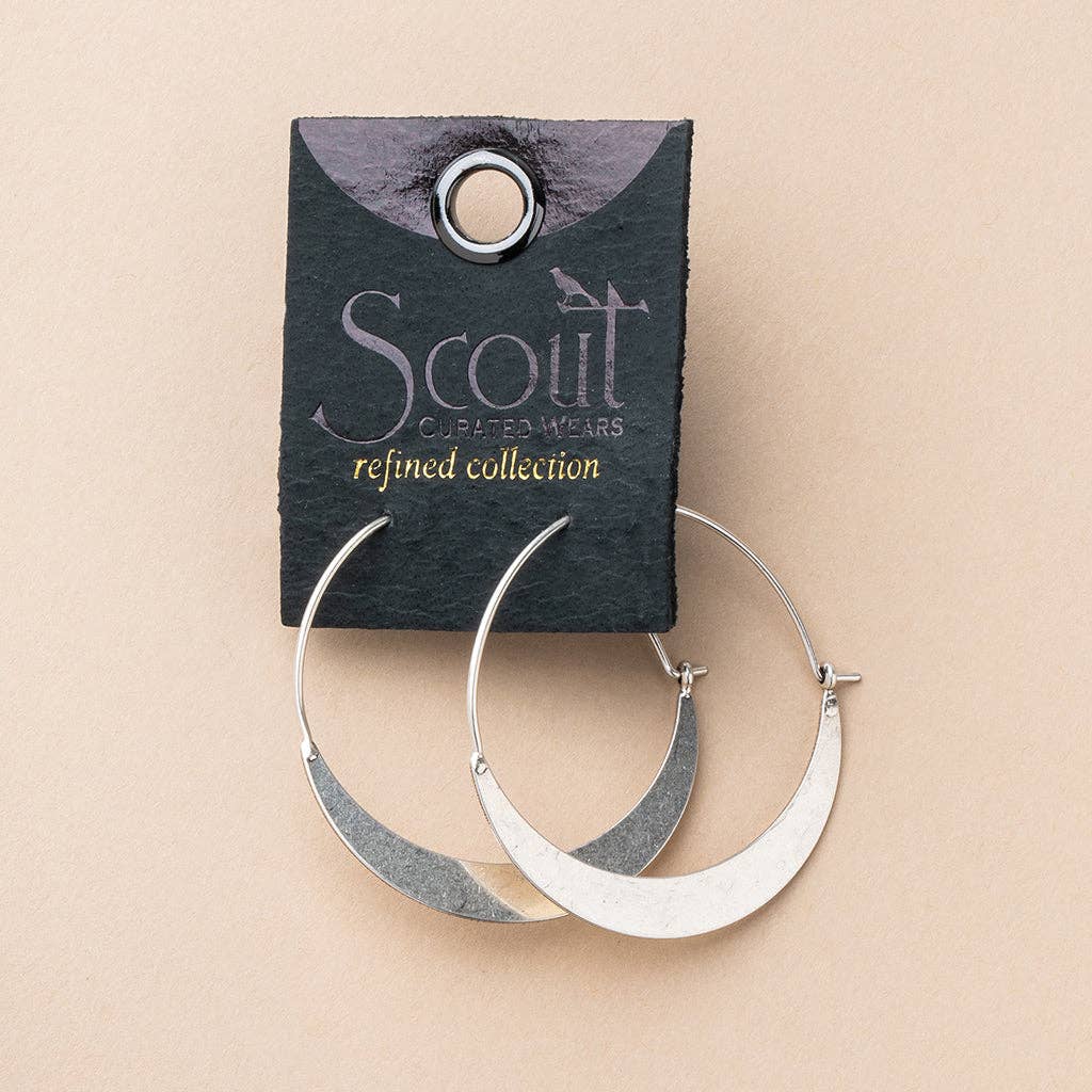 Moonstruck Crescent Hoops - Two Colors