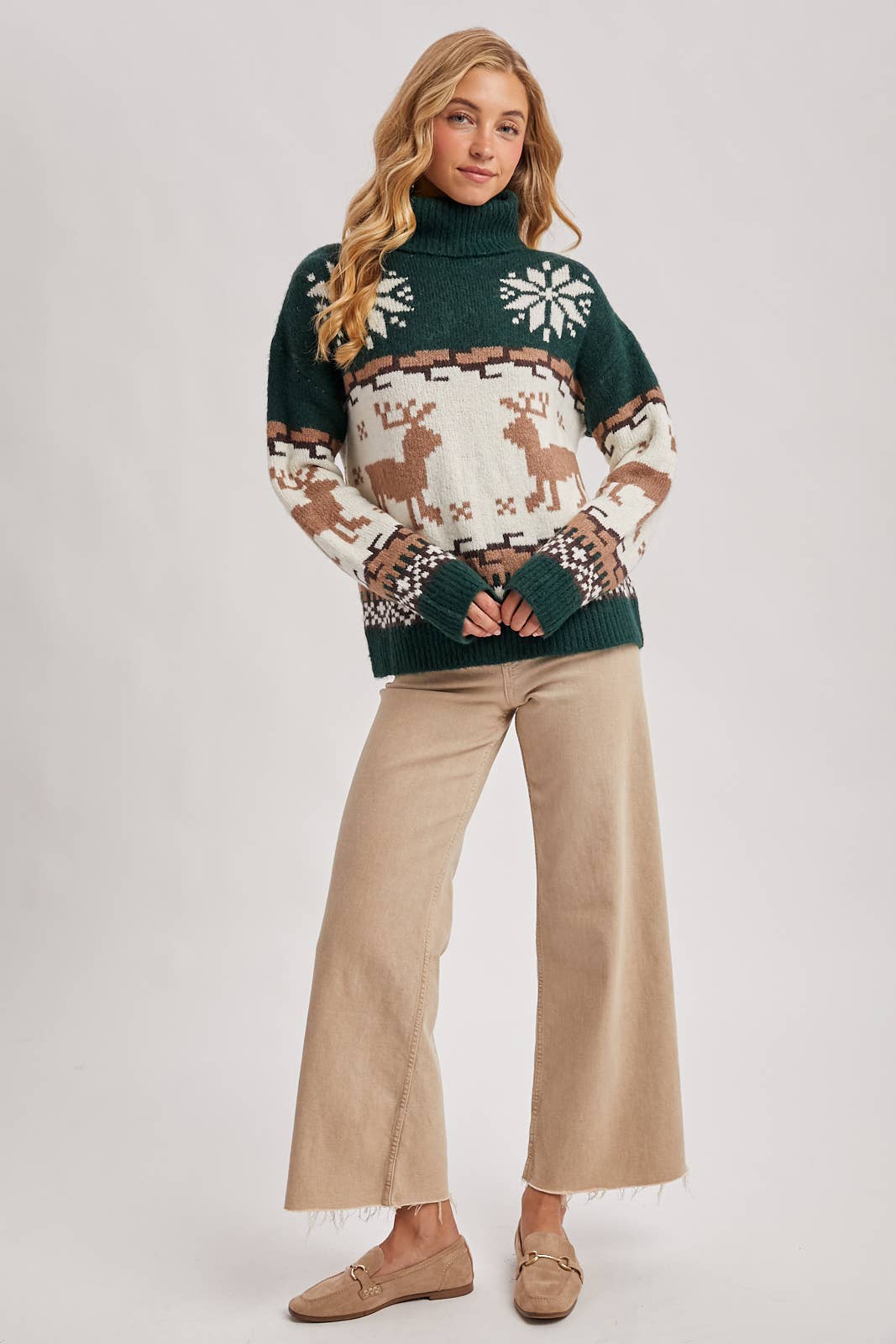 Snowed In Nordic Reindeer Sweater