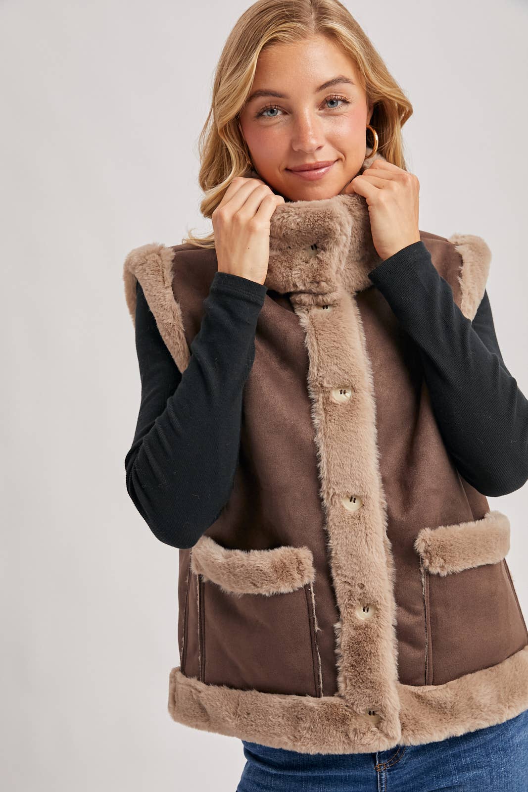 Blake Suede & Fur Vest